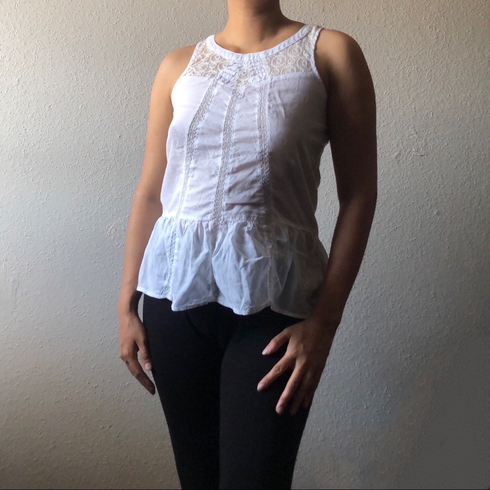 Small Express White Prairie Blouse